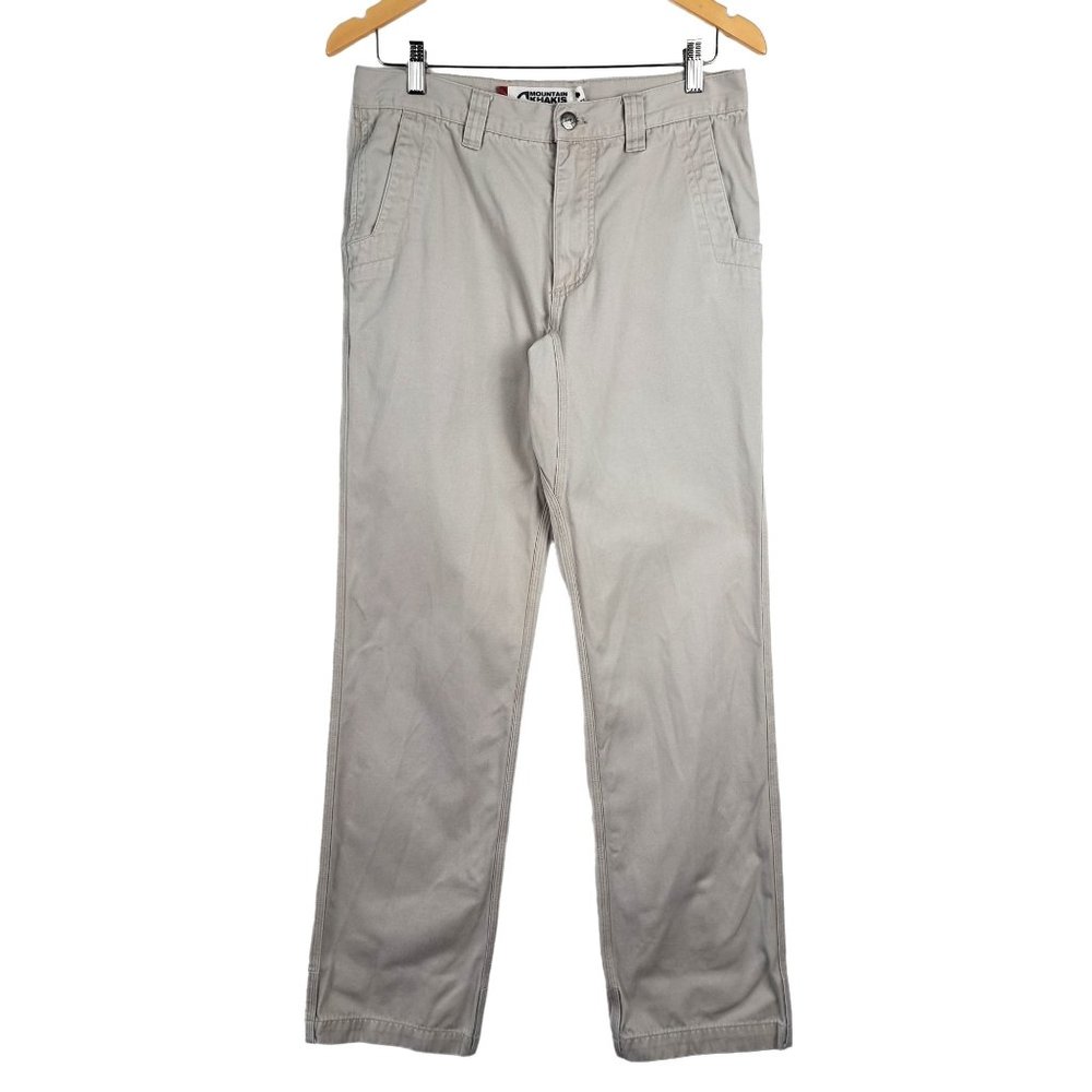 Mountain Khakis Teton Twill Slim Fit Pants Mens 32x32 Flat Front Hiking Outdoors